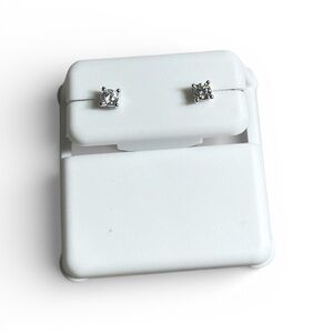 Elegant925  Silver Moissanite Stud Earrings